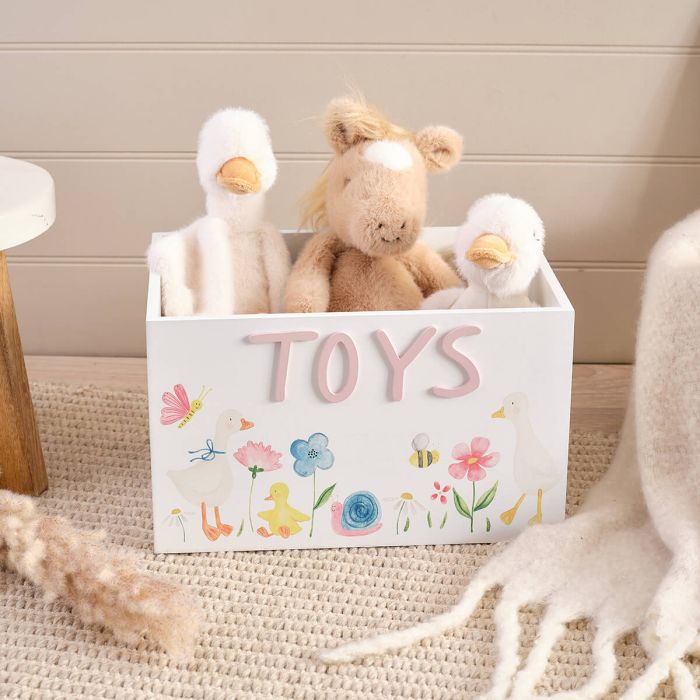 Mabel the goose wooden toy box