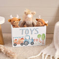 Monty the Highland cow tractor and trailer wooden toy box