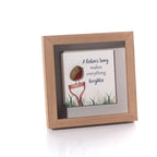 'Robin song makes everything brighter' framed plaque