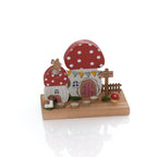 Toadstool tales wooden mushroom fairy house