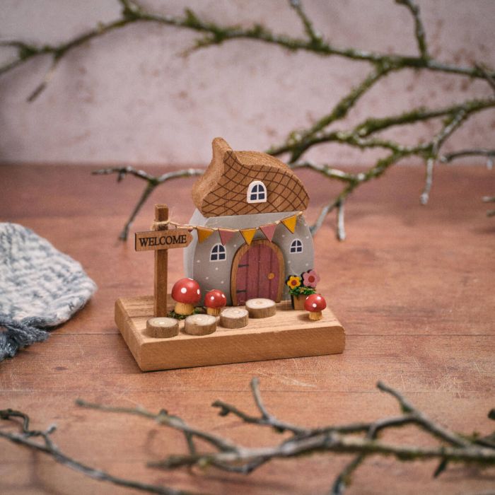 Toadstool tales wooden acorn house