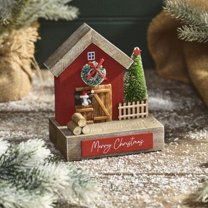 Christmas on the farm festive shed
