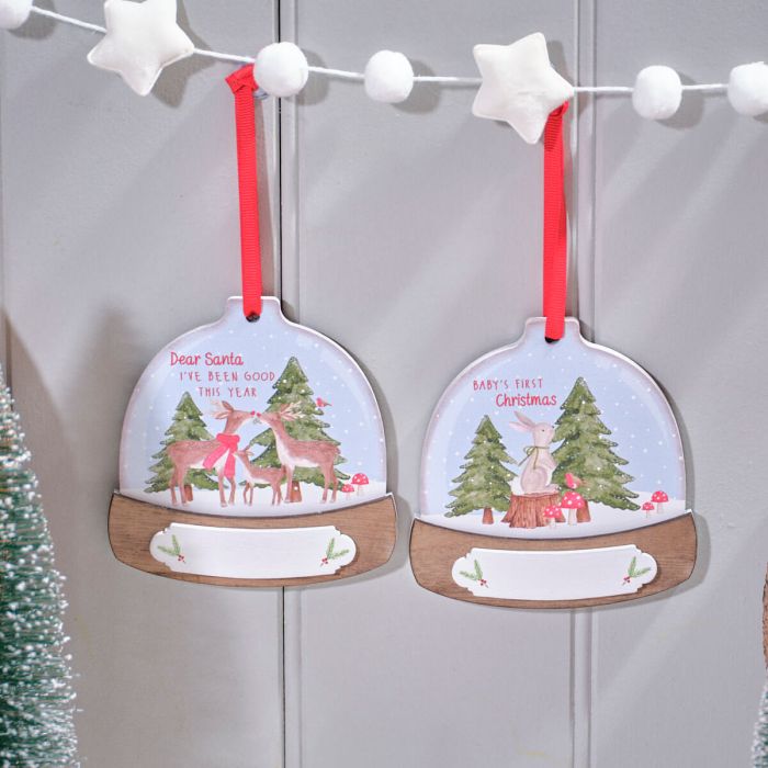 Christmas snowglobe shaped bauble