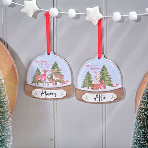 Christmas snowglobe shaped bauble