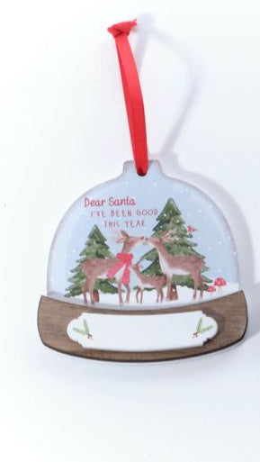 Christmas snowglobe shaped bauble