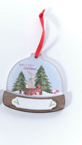 Christmas snowglobe shaped bauble