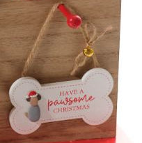 Bone shaped hanging dec
