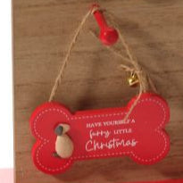 Bone shaped hanging dec