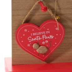 Heart shaped cat hanging dec