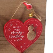 Heart shaped cat hanging dec