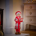 50cm Mrs Claus in pyjamas with present