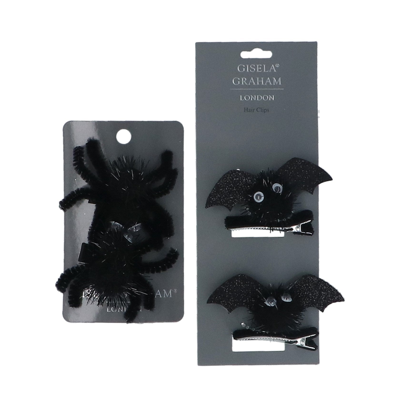 Bat/Spider hairclips, Pack of 2