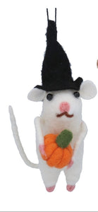 Mixed wool dressed mice Halloween decs