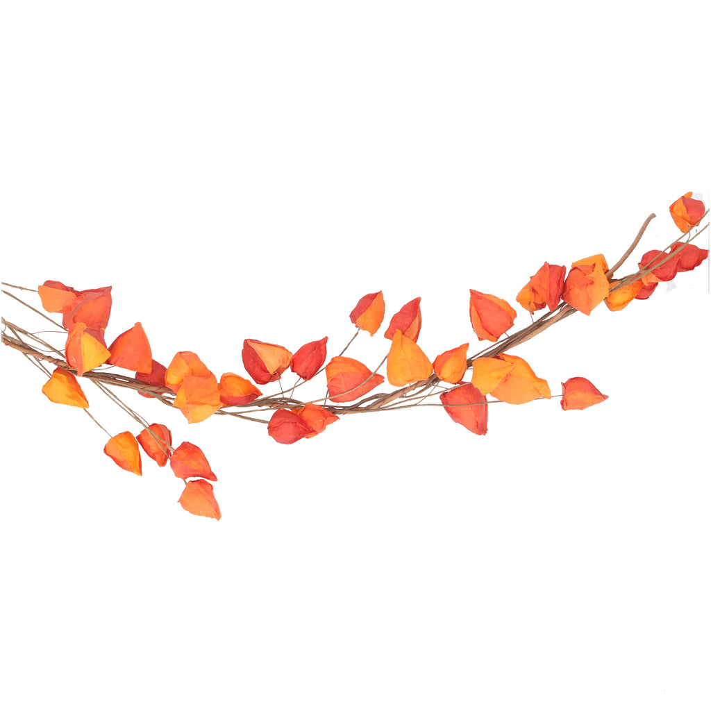 Orange lantern/physalis garland