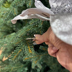 16cm red velvet poppy clip on