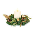 25cm gold leaf and berry centrepiece