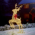 1m Jumping reindeer with 660 warm white LED's