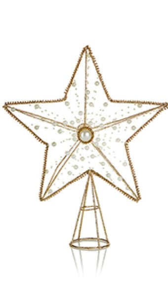32cm Iron star tree topper with jewel