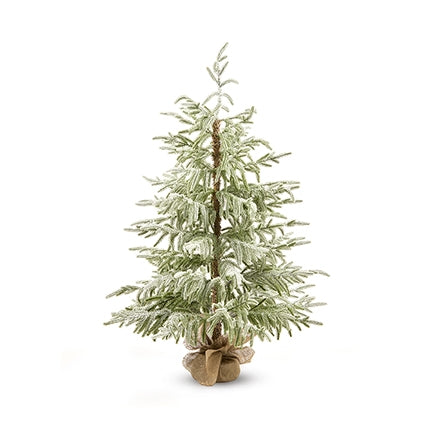 90cm flocked natural touch tree