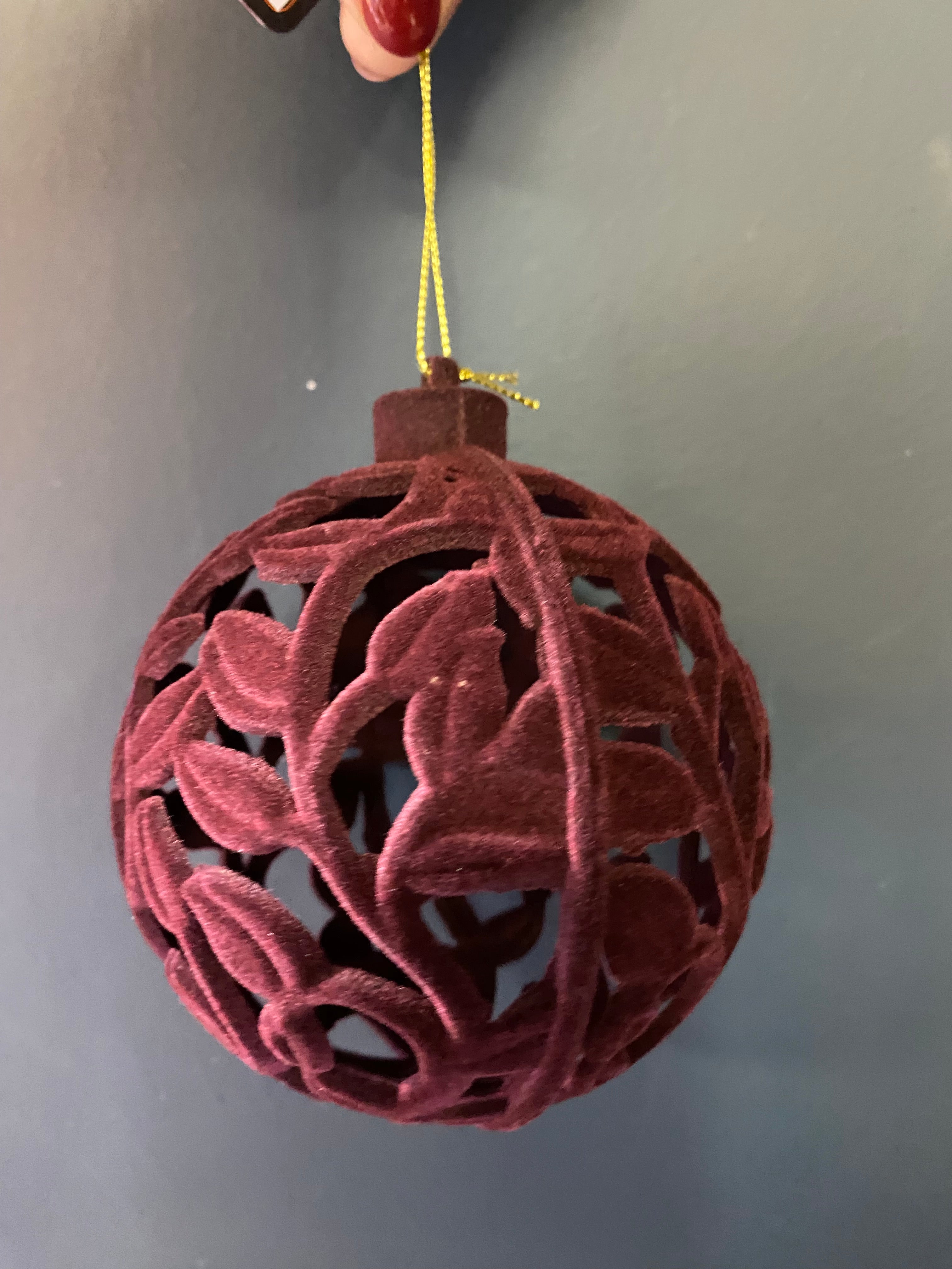 Flocked shatterproof bauble