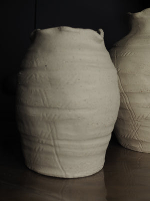 Small stoneware matt vase