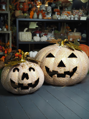 Gold Halloween pumpkins