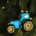 Blue tractor hanging decoration