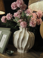 Glossy stoneware coastal style vase