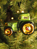 Green tractor hanging decoration
