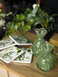 Porcelain china coaster - Spring Hedgerow