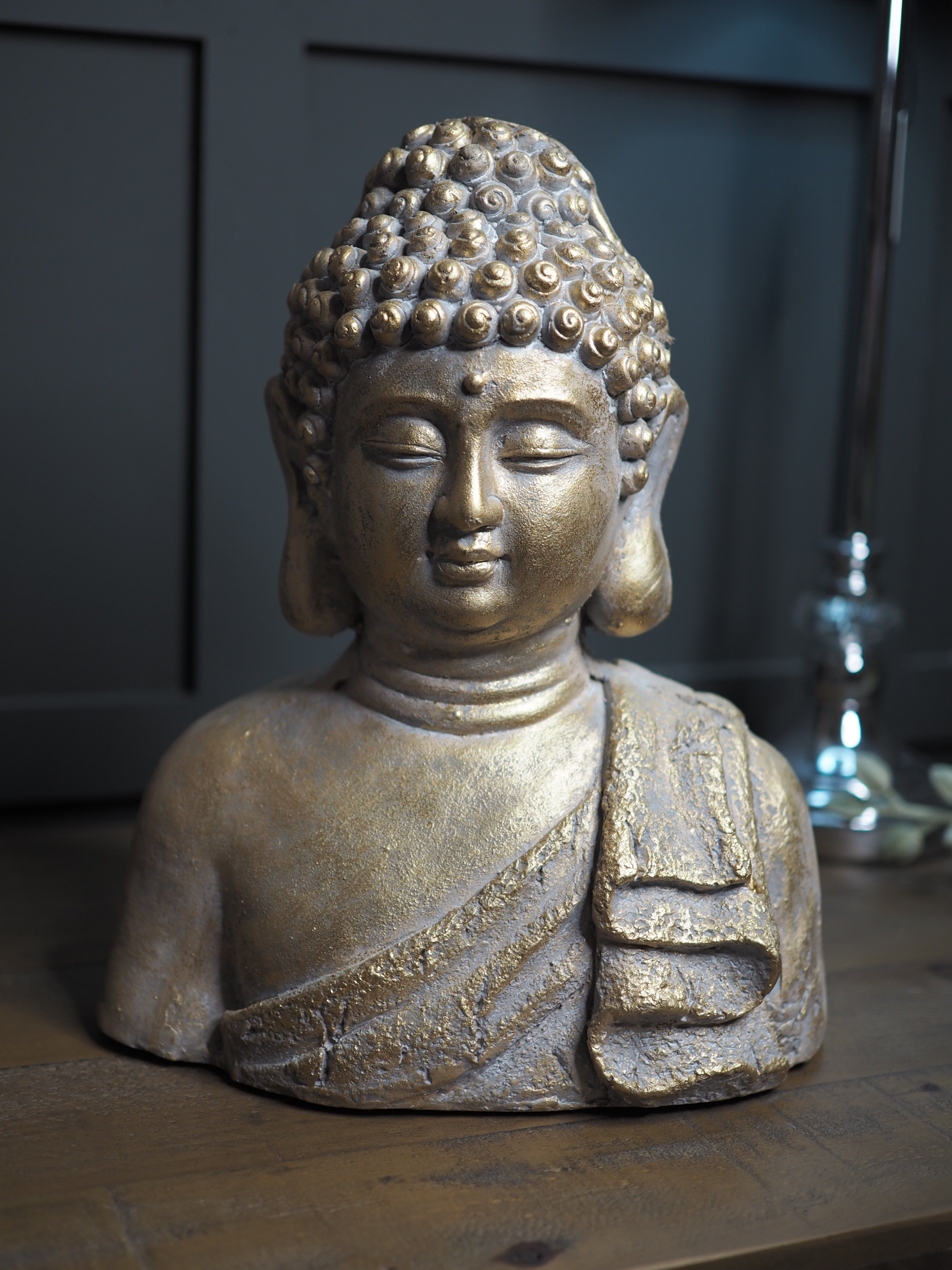 Gold outdoor Buddha ornament
