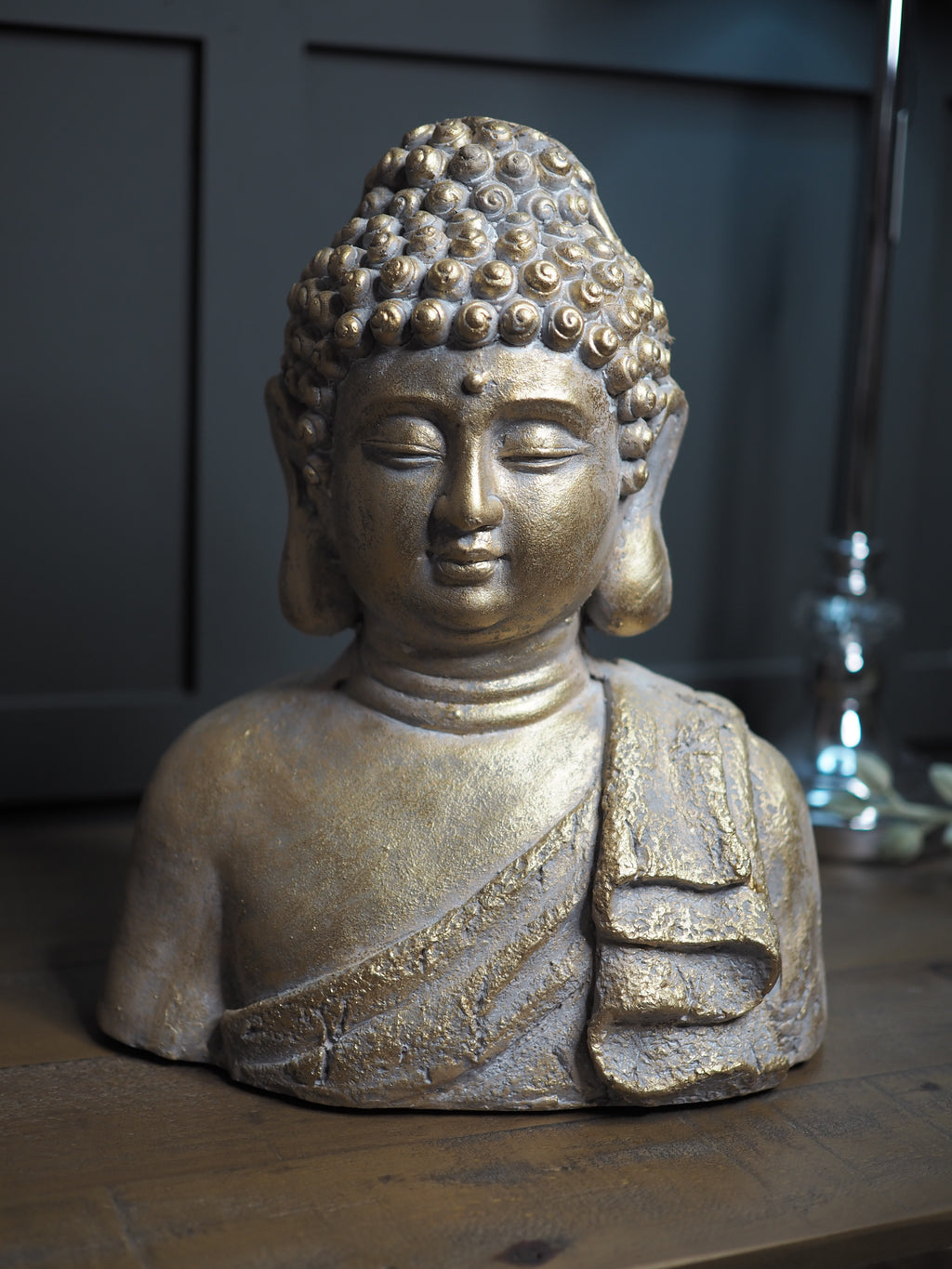 Gold outdoor Buddha ornament