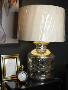 Mercury glass table lamp