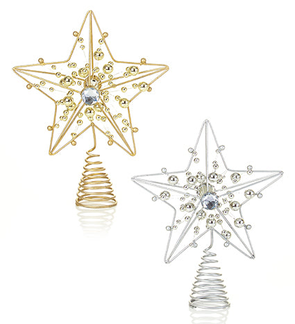 Iron star tree topper with jewels