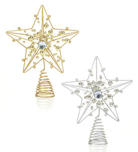 Iron star tree topper with jewels