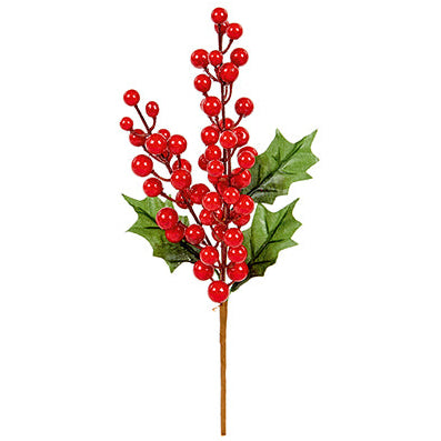 28cm Berry Pick With Holly
