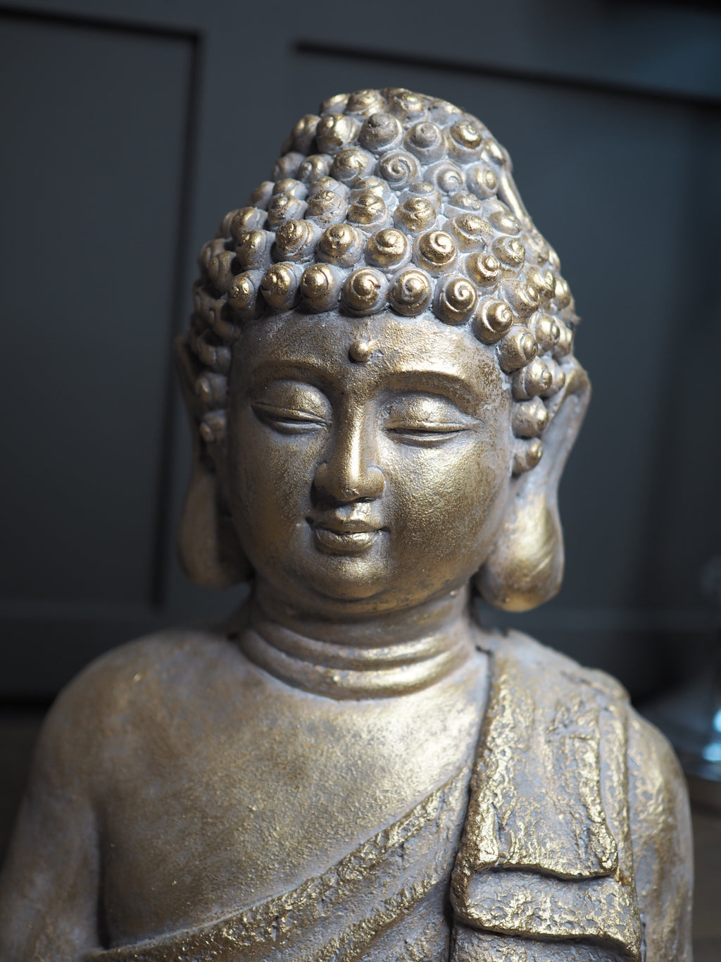 Gold outdoor Buddha ornament