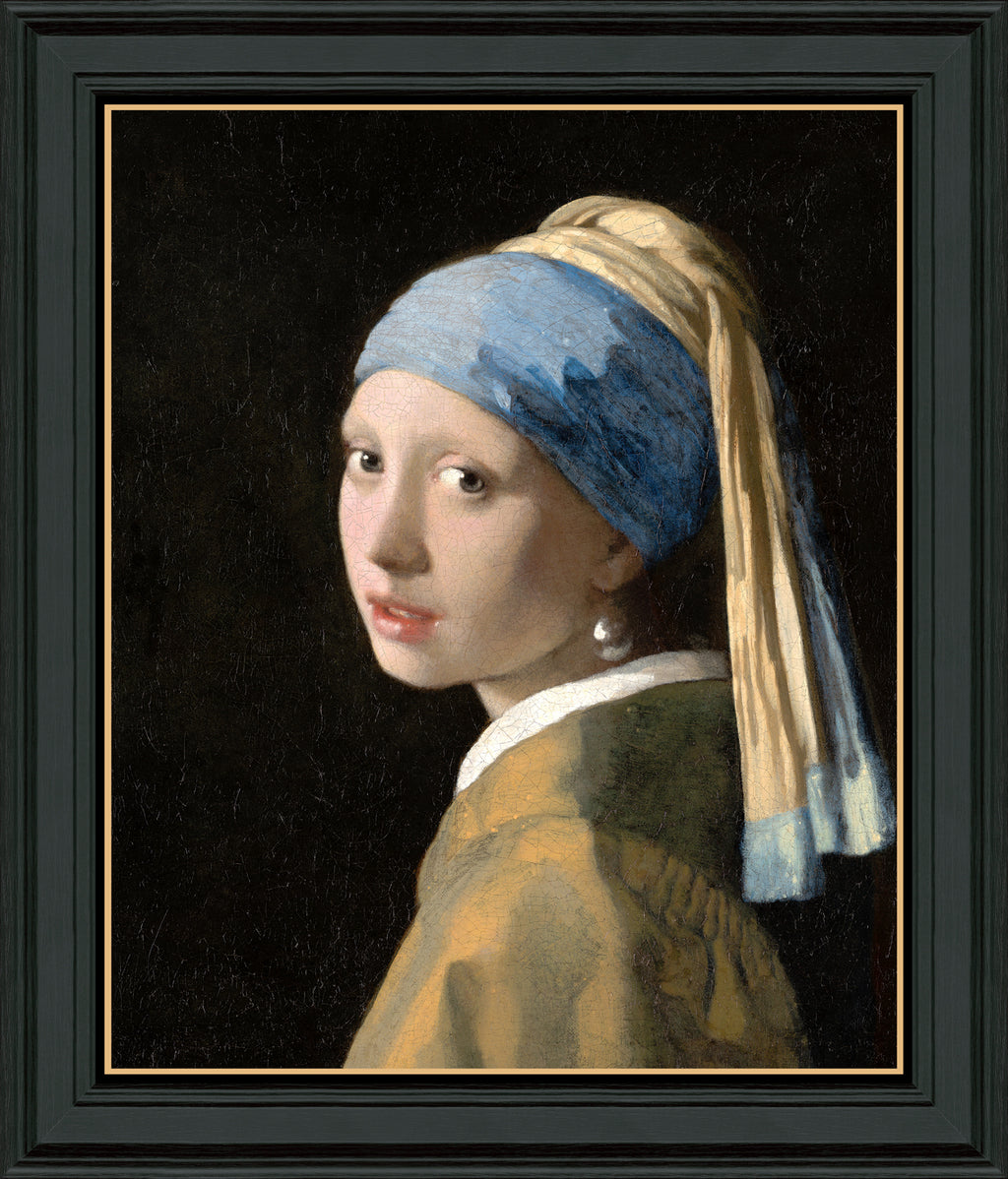 Girl with a pearl earring framed print