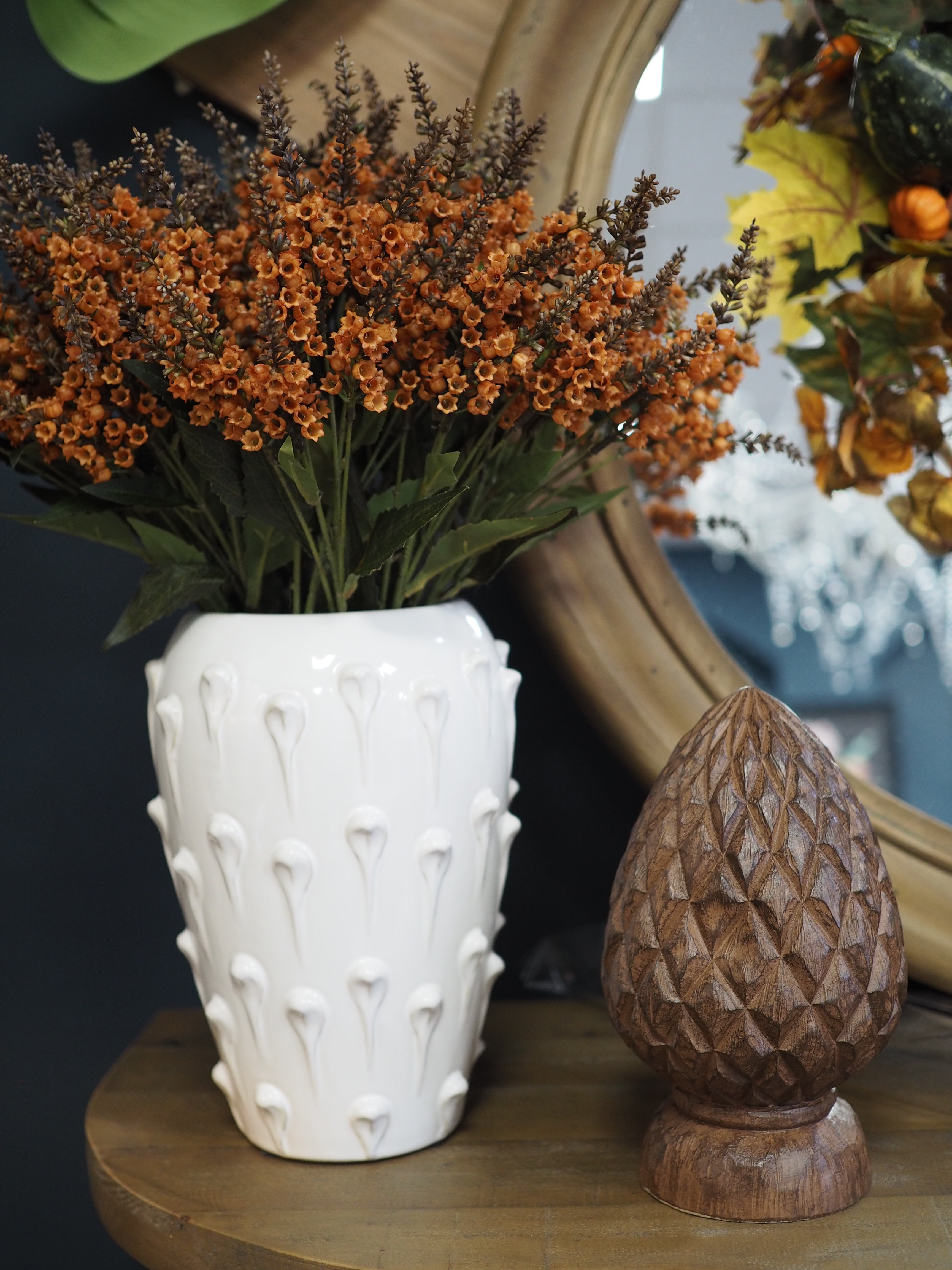 Sienna Orange Mini Bell Flower Spray