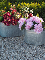 Planter zinc oval outdoor