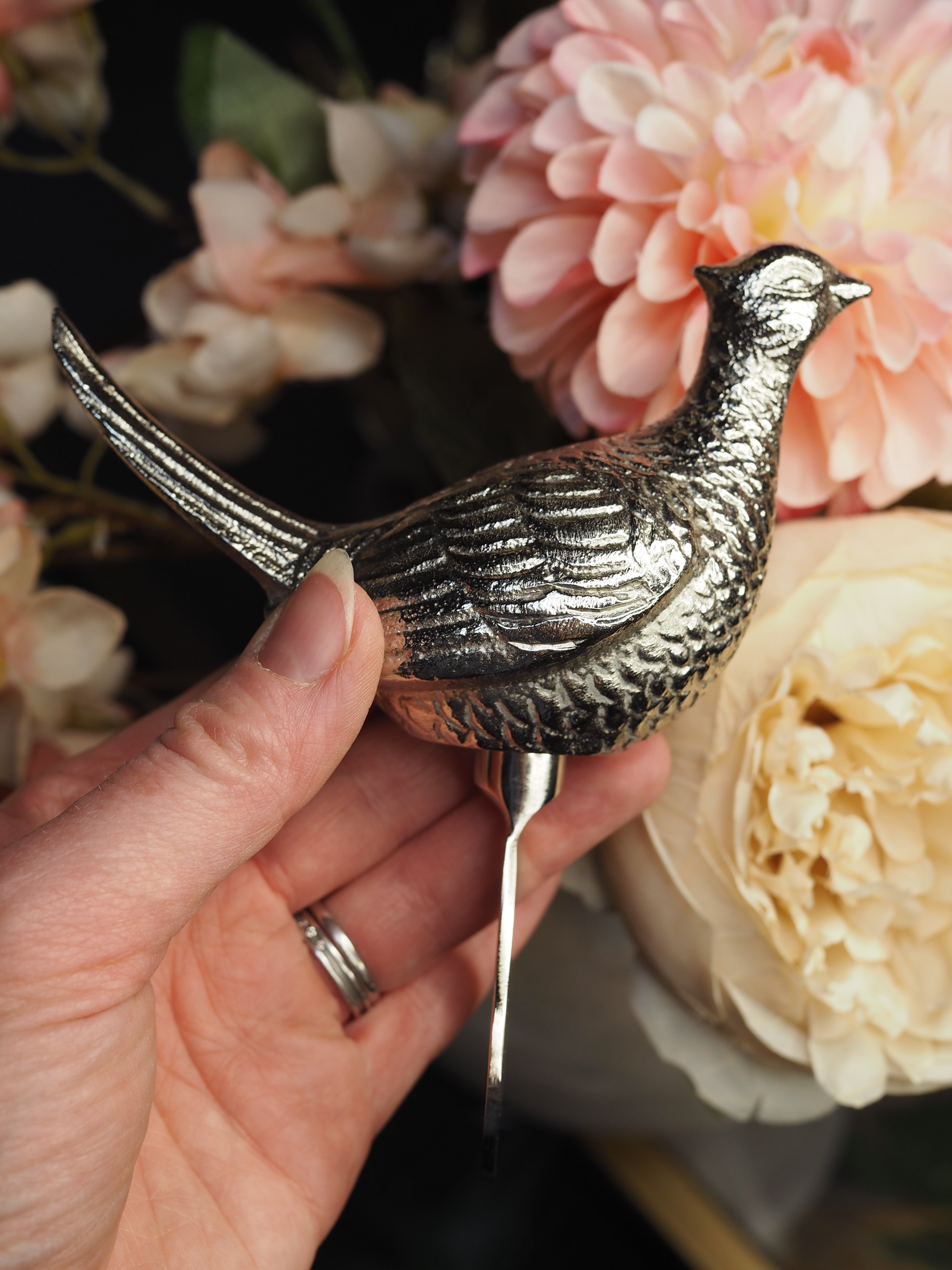 Chrome pheasant bottle opener