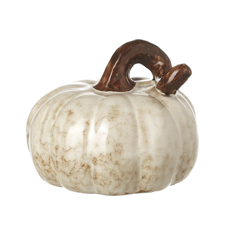 Cream ceramic pumpkin