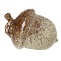 Large beige and caramel ceramic acorn