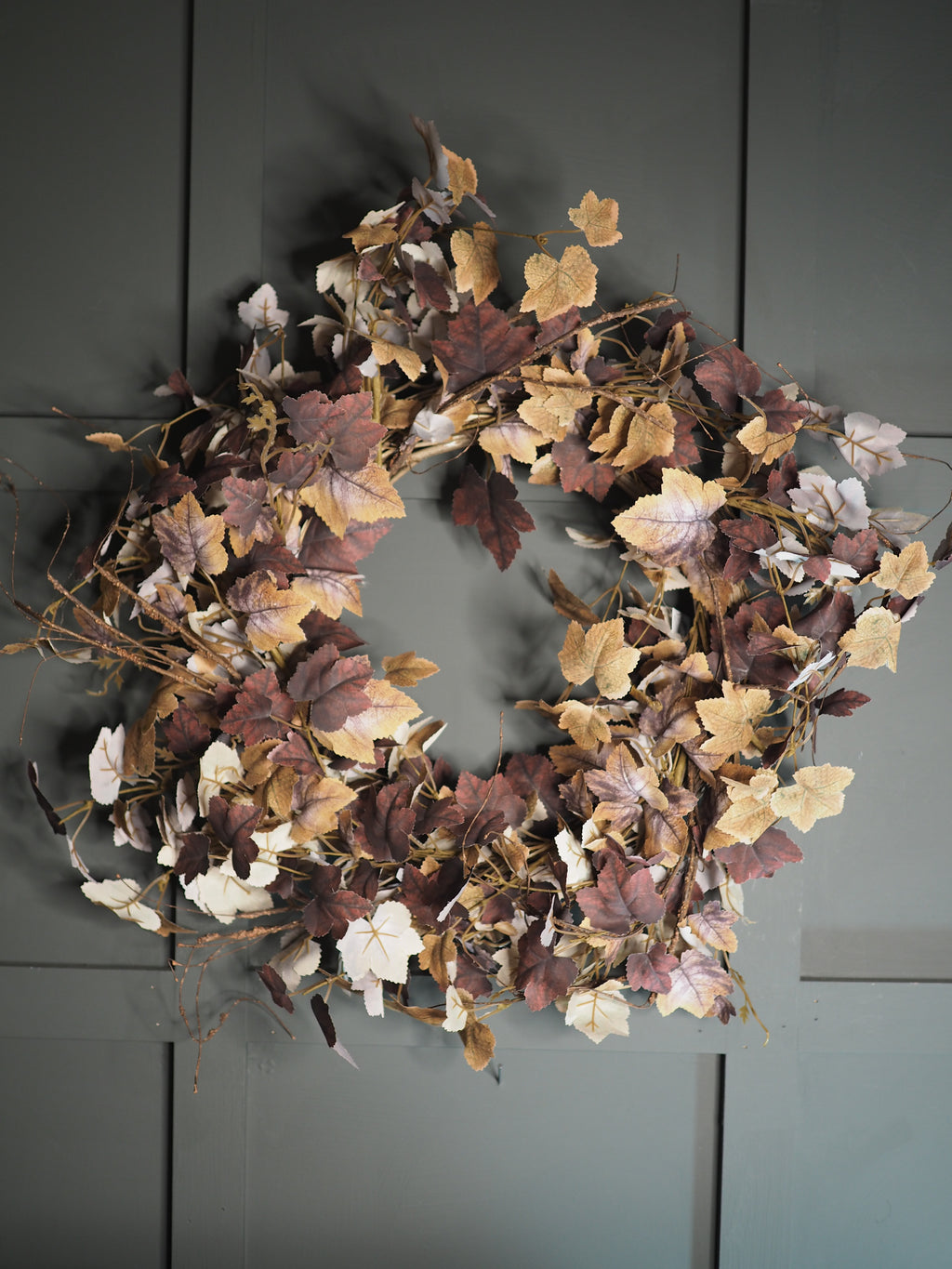 Rustic leaf wreath