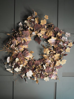 Rustic leaf wreath