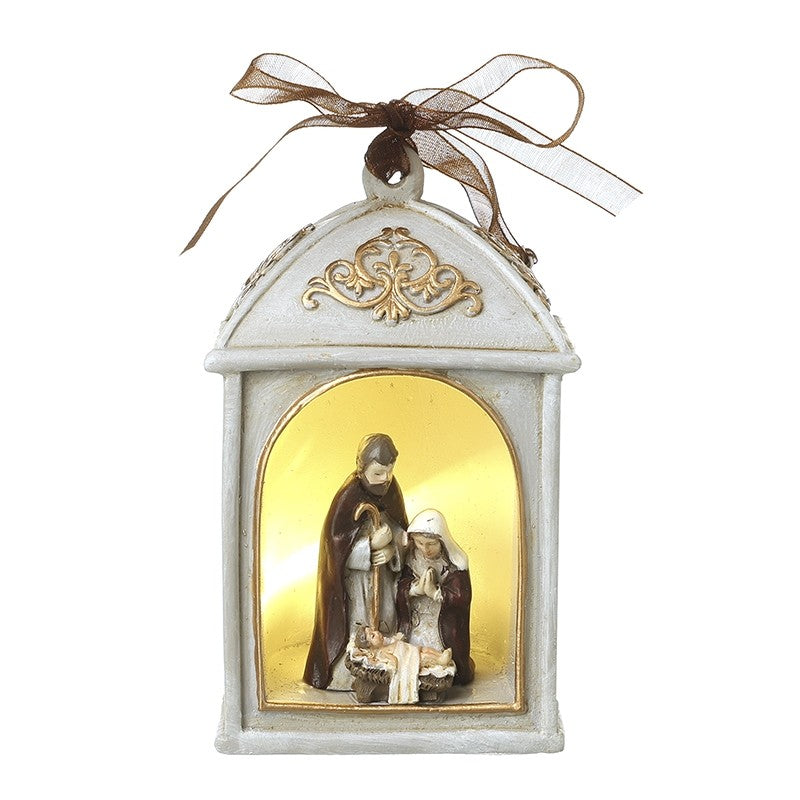 White light up nativity scene