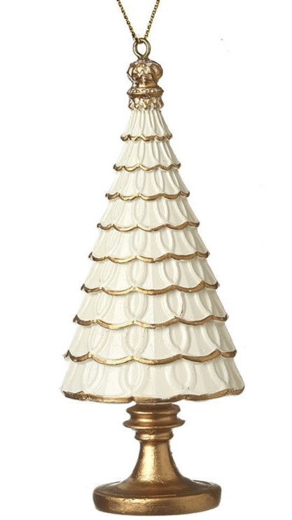 Gold shimmer Christmas tree decs