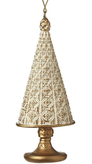 Gold shimmer Christmas tree decs