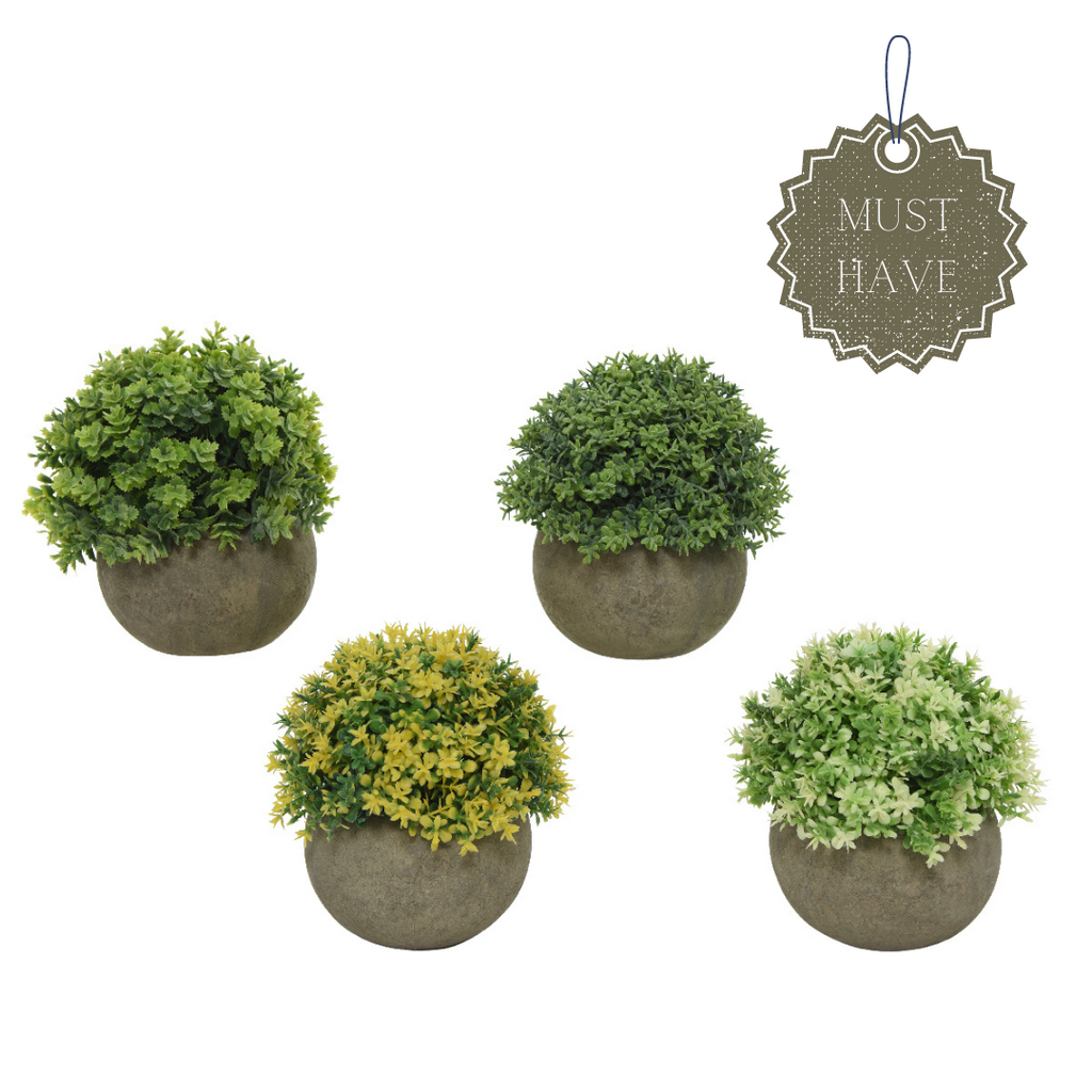 Mini faux shrub in pot