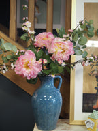 Pink peony stem